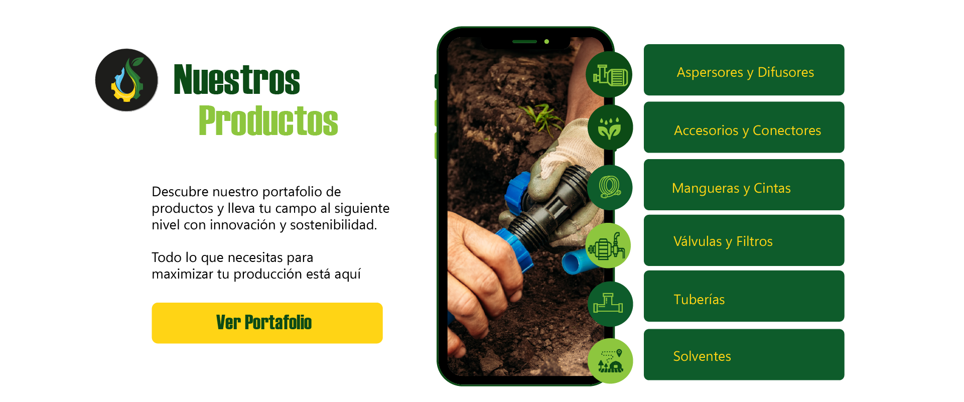 Catálogo de productos de riego agrícola de MercoRiego